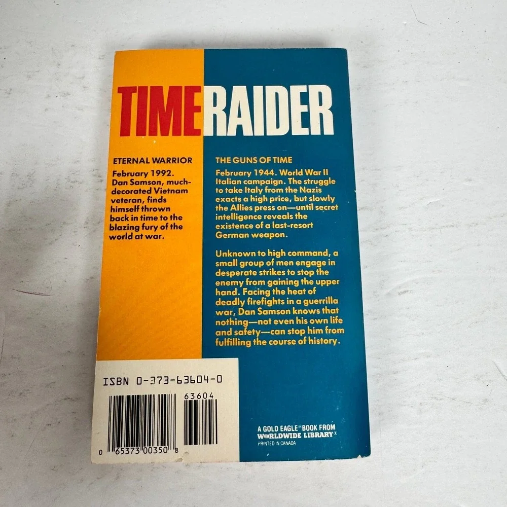 Wartide TimeRaider John Barnes 1992 First Edition Gold Eagle Sci-Fi‎